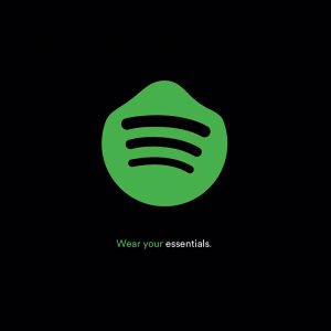 Le logo Spotify re-designé pour le COVID-19
